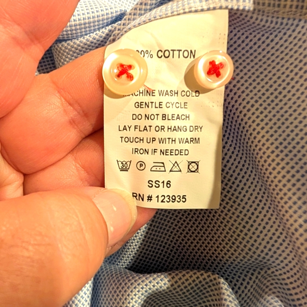 Hammer Made M&M Racing #18, Men's Collared Shirt Sz 39 15.5, W Embroidered Logos - Picture 9 of 9